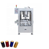 Machine de placement et de sertissage de capsules en PVC pour bouteilles de vodka 1000ml Machine à rouler les capsules en aluminium