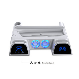 PS5 Slim Cooling Charging Dock With Blu-ray Player And <b>Controller</b> <b>Stand</b> For Game Console Disc Storage - Product Image 5
