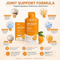 Boisson liquide OKTW pour le soutien des articulations, glucosamine, chondroïtine, vitamine C, saveur orange, favorise le confort des articulations, complément alimentaire liquide