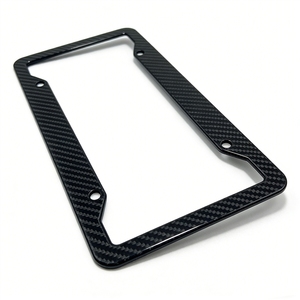 Marco de matrícula de fibra de carbono genuina, especificaciones de EE. UU., soporte para automóvil/motocicleta eléctrica, ligero. - Product Image 4