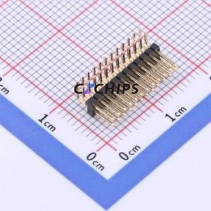 X1321WR-2x12J-C40D18 Pin Header Bent Lead Through Hole,P=1.27mm Connector 2x12P 1.27mm 1.27mm Pin Header - Product Image 1