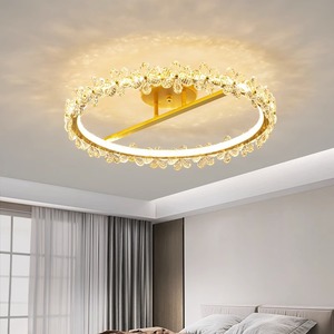 โคมไฟเพดานคริสตัลสไตล์นอร์ดิกแบบมินิมอลทันสมัยสำหรับห้องนอนและห้องรับประทานอาหาร ดีไซน์หรูหราแบบกลีบดอกไม้สไตล์เจ้าหญิง พร้อมสัมผัสความเป็นเอกลักษณ์เฉพาะตัว - Product Image 4