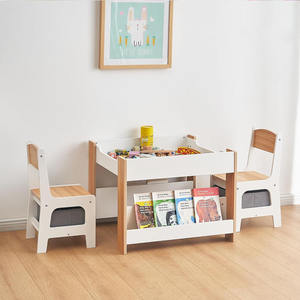 <span class=keywords><strong>ชุด</strong></span><span class=keywords><strong>โต๊ะ</strong></span>และเก้าอี้<span class=keywords><strong>เด็ก</strong></span><span class=keywords><strong>โต๊ะ</strong></span>4 in 1สำหรับ<span class=keywords><strong>เด็ก</strong></span>วัยหัดเดินพร้อมลิ้นชักเก็บของโต๊ะกิจกรรมไม้สำหรับ2 in 1<span class=keywords><strong>โต๊ะ</strong></span>ถอดออกได้ชั้นหนังสือ - Product Image 2
