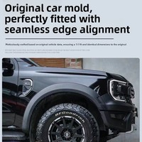 Kit de Carrocería LED para Ford Ranger Estilo Raptor, Parrilla Delantera con Luces, Guardabarros Anchos con Luces, Accesorios Exteriores