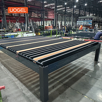 Pergola bioclimatique moderne de luxe UOGEL C7, écologique, certifiée CE, motorisée/manuelle, à lames en aluminium, couleurs personnalisées, volets