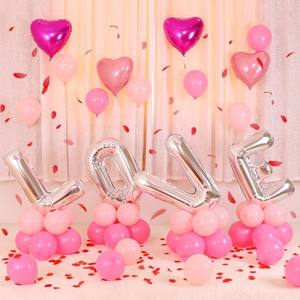 Decorazione della fase di nozze decorazione della festa di san valentino 18 pollici foil cuore 32 pollici lettera amore palloncini di san valentino - Product Image 4