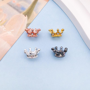 Perles d'espacement couronne micro-pavées en zircon cubique CZ faites à la main, nouveau connecteur de fabrication de bijoux avec pierre principale en diamant - Product Image 4