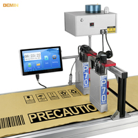 DEMIN P70Pro-2 Piezo-elektrische UV Inkjetprinter Semi-automatisch 100m/min 3-143,8mm Hoogte Ingebouwde Negatieve Nieuwe 1 Jaar Garantie 10-inch