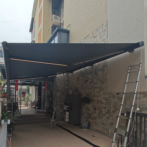 Điện dù để che nắng tán vải cơ giới chống gió ngoài trời mái hiên màu xám bóng râm cho ngôi nhà - Product Image 4