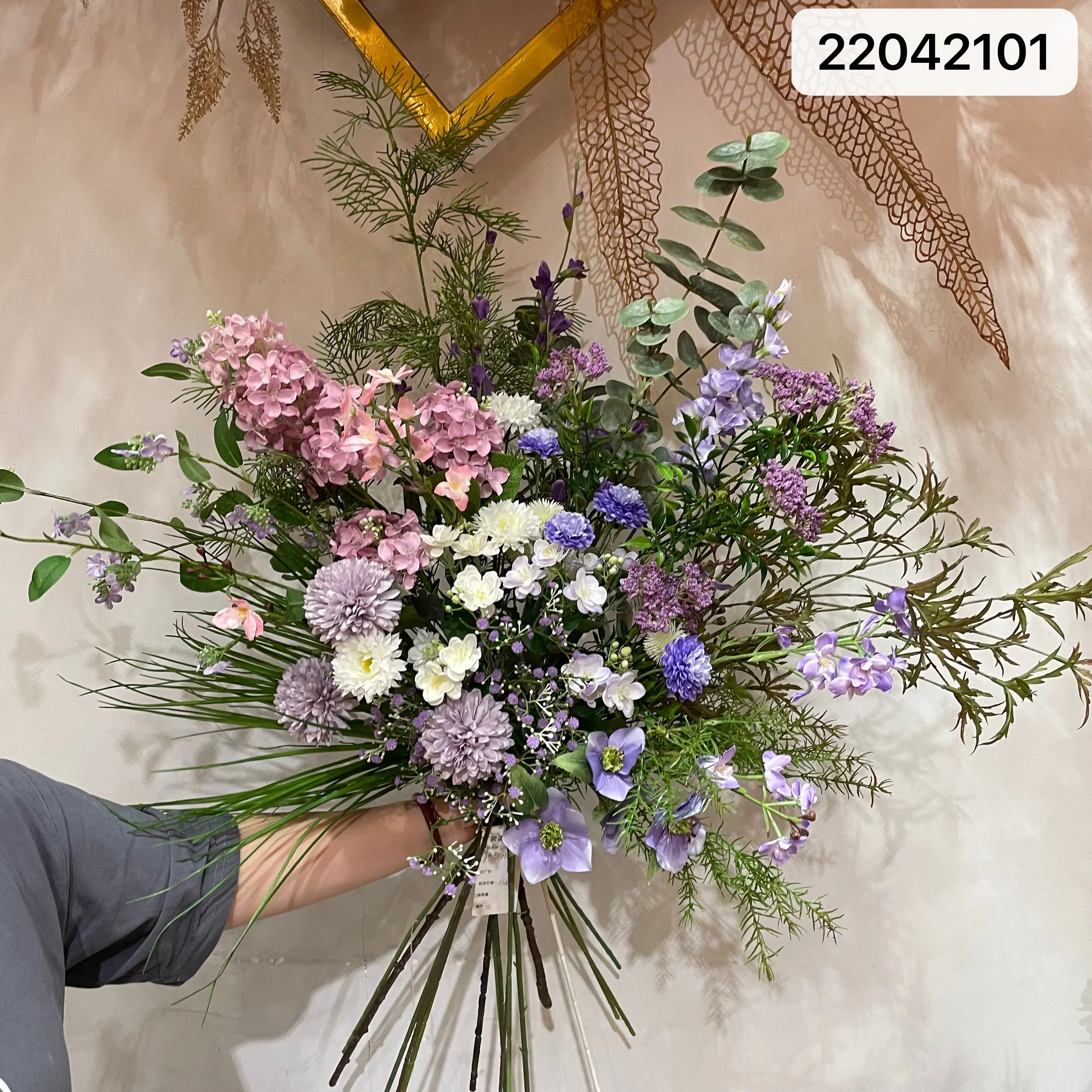 Fantezi mor düğün çiçek aranjmanı gerçek dokunma ipek yapay çiçekler düğün ev kemer dekorasyon