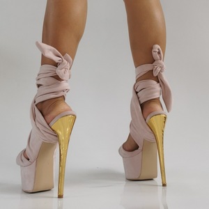 2026 Fashion Lace Up Plus Size 47 Platform Stiletto Heels Nightclub Runway Women Fashion <b>Sandals</b> - Product Image 1