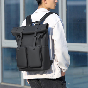 2025 Large Capacity PU Waterproof <b>Backpack</b> for High School <b>College</b> Students Business Travel Durable Polyester Lining - Product Image 6