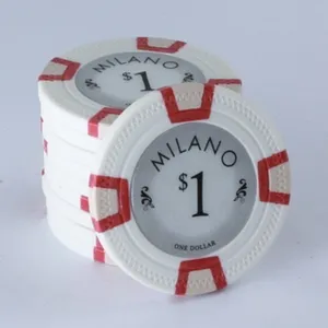 10g goedkope custom Milano real klei sticker Casino Poker Chips