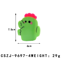 CANYUAN Pinces à cheveux en acétate gravées de dessins animés verts de 7,5 cm, design personnalisé, pinces à cheveux pour femmes, vente en gros
