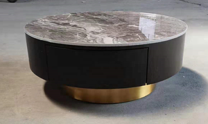 Commercio all'ingrosso di alta qualità moderno italiano minisim design noce <span class=keywords><strong>rotondo</strong></span> <span class=keywords><strong>tavolino</strong></span> <span class=keywords><strong>da</strong></span> caffè con cassetto di stoccaggio - Product Image 4