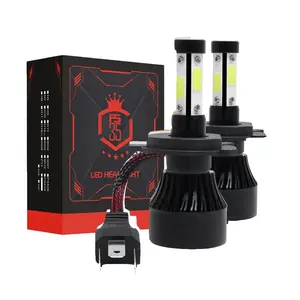 Super Bright 3600 Lumen Fog Light Bulb Led H7 H4 H1 H3 9005 9006 H11 X7 COB LED Headlights H4 4 Sides