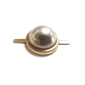 Hebillas de clip semicirculares con perlas de 17 mm, de metal y plástico con cuentas, para bolsos y zapatos - Product Image 3