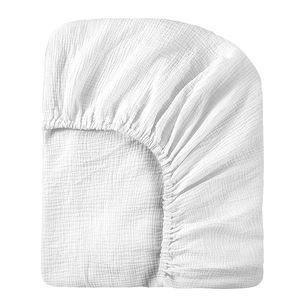 Drap <span class=keywords><strong>de</strong></span> lit <span class=keywords><strong>double</strong></span> couche en <span class=keywords><strong>gaze</strong></span> <span class=keywords><strong>de</strong></span> coton pur 60 fils, housse <span class=keywords><strong>de</strong></span> berceau en mousseline, motif uni, vente chaude, plusieurs couleurs et tailles, amovible - Product Image 6