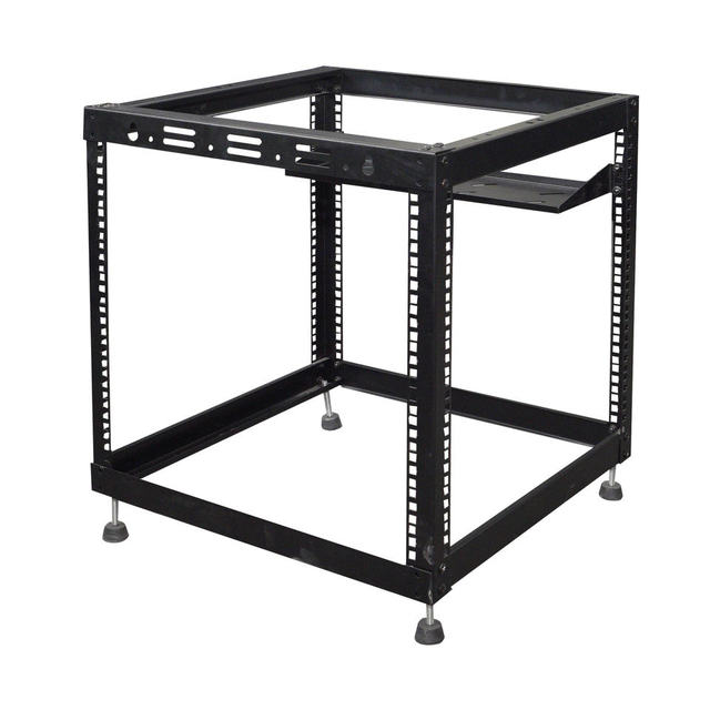 HJ Open Server 12U 42U Steel 19-Inch Standard 600mm Depth 9U Capacity Data Center Network Rack Wall-Mounted ISO Black