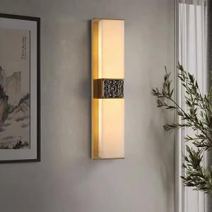 Applique murale de style chinois aspect marbre pour salon, bureau, chambre à coucher, longue bande, escalier, nouveau style, mur de fond pour chevet - Product Image 6