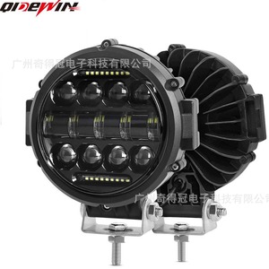 ไฟทำงาน LED ทรงกลม Qidewin ขนาด 7 นิ้ว 69W แบบสองแถว สำหรับขับขี่ออฟโรด สำหรับรถจี๊ปแรงเลอร์ ไฟสปอตติดหลังคา - Product Image 1