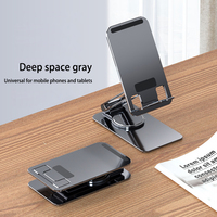 GSCASE Matériaux de haute qualité Supports de téléphone portable en aluminium Pliable Rotation à 360 degrés Support de téléphone et de tablette pour bureau