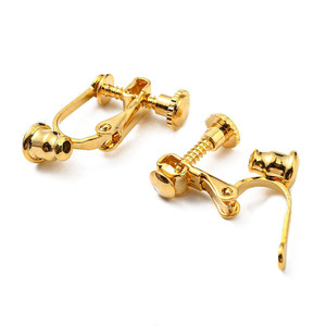 316 Edelstahl Galvanisierte Ringförmige Schraubbare Ohrring-Adapter Piercingfreie Ohrringe DIY Modeschmuck - Product Image 5