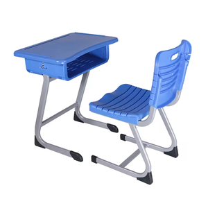 Modern Fixed Single Steel+Plastic Custom Color Student <b>Desk</b> and Chair Set for School Commercial Use Aoyasi PT-K01 PT-K01 Student - Product Image 1