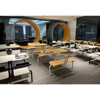 Ensembles de table à manger et de chaises en bois moderne restaurant école cafétéria
