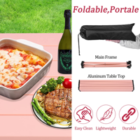 Table pliante légère et portable en gros, couleur personnalisée, mobilier d'extérieur moderne et compact pour salle à manger, chambre et camping