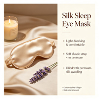 Ensemble de luxe personnalisé en soie tissée 100 %, comprenant un masque de sommeil moderne, une taie d'oreiller et un drap de lit, dans une boîte cadeau