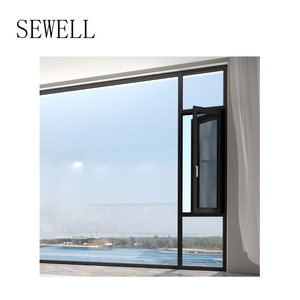 Durable meilleure isolation acoustique en aluminium trempé à double <span class=keywords><strong>vitrage</strong></span> avec écran fenêtre à battant auvent fenêtre maison villa chambre à coucher - Product Image 1