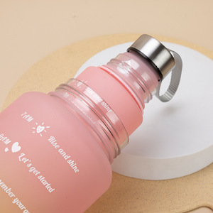 Bouteilles d'eau 3 en 1 64oz, 32oz et 17oz, sans Bpa, grande capacité, avec marqueur de temps et mots de motivation, offre spéciale 2023 - Product Image 5
