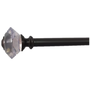 Vendita calda stile moderno asta di <span class=keywords><strong>tenda</strong></span> in metallo <span class=keywords><strong>con</strong></span> sfera di cristallo decorativo e accessori per la testa di erba per tende personalizzate - Product Image 2