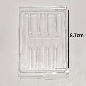 Bandeja de plástico tipo clamshell con canales cónicos personalizados y cierre a presión para cigarrillos, para tiendas minoristas y de artículos para fumadores - Product Image 1