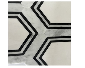 Mosaico de mármol blanco y negro <span class=keywords><strong>Tavera</strong></span>, azulejos de mármol para pisos, mosaicos de pared de mármol de cocina - Product Image 5