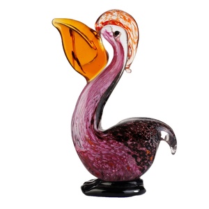 Ornements de pélican en verre de Murano rose faits à la main technique soufflée - Product Image 6