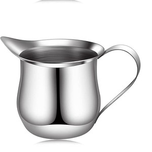 Ensemble de mini-pichets à lait en acier inoxydable, 4 pièces, ronds avec bec verseur pour la préparation du café, latte art, expresso - Product Image 5