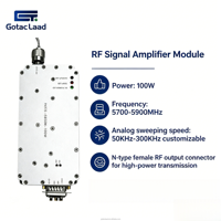 Módulo PA GaN de 100W Personalizado, 5700-5900MHz, Sistema de Defensa RF Anti-UAV FPV, Amplificador de Bajo Ruido y Alta Ganancia, Carcasa de Aleación de Aluminio