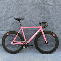 Vélo Fixie Flip Flop Hub en alliage d'aluminium avec frein, géométrie classique de piste, vélo à pignon fixe, guidon courbé, vélo de sprint 70mm 120kg