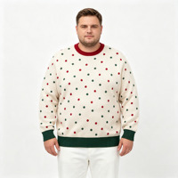 Nouvelle Arrivée Pull en Maille à Pois Crème pour Homme – Idéal pour Noël, Célébrations et Usage Quotidien – Pull de Fête de Noël