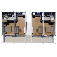 Maison conteneur en acier de 20 pieds et 40 pieds, préfabriquée, modulaire, de luxe, extensible, avec cuisine, panneaux sandwich, pour bureau et habitation