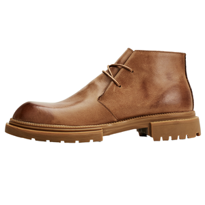 Botas casuales clásicas para hombre para primavera y verano Botas de trabajo de cuero vacuno de alta calidad Botas chukka modernas para hombre - Product Image 1