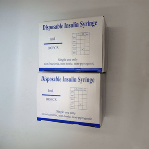<span class=keywords><strong>Seringue</strong></span> vétérinaire à insuline à <span class=keywords><strong>aiguille</strong></span> ultra-<span class=keywords><strong>fine</strong></span> orange graduée avec précision, stérile, emballée individuellement, 0,5 ml 1 ml - Product Image 2