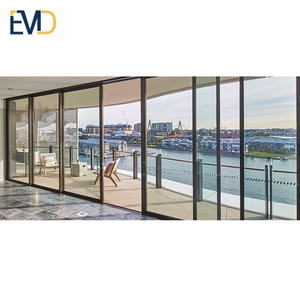 Porte coulissante insonorisée en verre trempé en aluminium sur mesure de haute qualité pour maison - Product Image 5