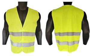 हाय विज़ वेस्ट कस्टम लोगो 120जीएसएम पॉलिएस्टर ट्राइकॉट एन आईएसओ20471 फ्लोरोसेंट सुरक्षा प्रतिबिंबित बनियान सस्ते चालेको डी सेगुरिडाड एडल्टो - Product Image 2