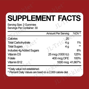 OEM Factory ha fornito integratore di vitamine gommose naturali di vitamina <span class=keywords><strong>B12</strong></span> - Product Image 5