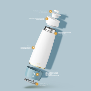 Fabrikant Oem Odm 2023 Elektrische Draagbare Slimme Verwarming Drank Beker Waterfles Vacuüm Fles Te Koop - Product Image 5