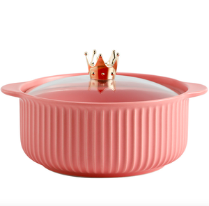 Noodle Bowl Ceramic Ceramic Creative Chinese Noodle Bowl Binaural Ceramic Soup Bowl With Lid
