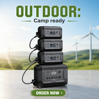 Station d'alimentation portable solaire E-Nice Outdoor MPPT LiFePO4 3600W, batterie de secours portable, interface d'éclairage, utilisation hors réseau